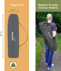 Skandika Moonchair Sirkka – Campingstoelen – Klapstoel – Vouwstoel – Kampeerstoel - Grote, Comfortabele, Campingstoel Opvouwbaar, Gepolsterd, Koelvak, Drinkhouder, Draaggreep En Draagtas, Antislipvoetjes - Max. 150 Kg – Zwart/grijs -Campingwinkel 1022x1200