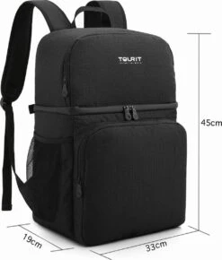 Koeltas Rugzak (28L) - Geschikt Voor 16 Blikjes - Lunchtas Voor Dames En Heren - Zwart 11 Koeltas Rugzak (28L) - Geschikt Voor 16 Blikjes - Lunchtas Voor Dames En Heren - Zwart -Campingwinkel 1023x1200 3