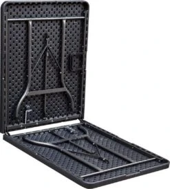 ERRO Vouwtafel - Houtlook - 180x74cm - Zwart -Campingwinkel 1083x1200