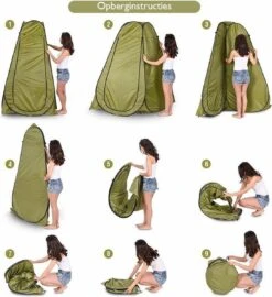 NordFalk Douchetent Pop-up 190 Cm - Camping Douche - Omkleedtent - Incl. Tentharingen En Draagtas - Groen -Campingwinkel 1098x1200 3