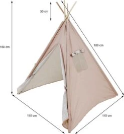 KidCollection Premium Tipitent - 103x103x160cm - Roze -Campingwinkel 1113x1200 3