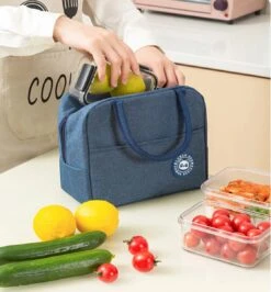 Merkloos Koeltas Lunch - Lunchtas Volwassenen - Kinderen - Lunchtrommel - Picknicktas - Koelzak - Coolbag - Waterdicht - Lunchtas - Koeltasje - Donker Blauw -Campingwinkel 1113x1200 6