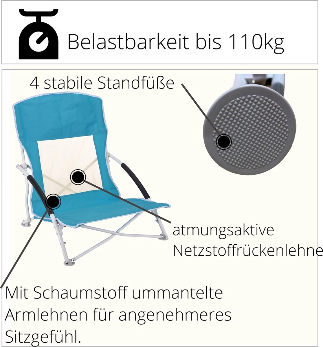 JEMIDI Lichtgewicht Inklapbare Draagbare Strandstoel - Opvouwbare Campingstoel Met Draagtas - Ademend En Comfortabel 3 JEMIDI Lichtgewicht Inklapbare Draagbare Strandstoel - Opvouwbare Campingstoel Met Draagtas - Ademend En Comfortabel - Afbeelding 3