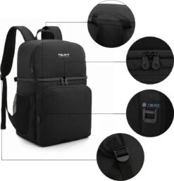 Koeltas Rugzak (28L) - Geschikt Voor 16 Blikjes - Lunchtas Voor Dames En Heren - Zwart 14 Koeltas Rugzak (28L) - Geschikt Voor 16 Blikjes - Lunchtas Voor Dames En Heren - Zwart -Campingwinkel 1152x1200 2