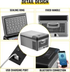 VEVOR - Coolbox - Koelbox 15L - Elektrische Coolbox - Draagbare Mini Koelkast - Draagbare Auto Vriezer 12/24Volt -Campingwinkel 1167x1200 3