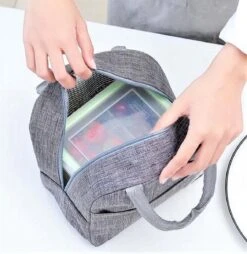 Koeltas - Lunchtas - Volwassenen En Kinderen - Compact & Handig: Zomer - Picknick -School - Lunch - Werk - Klassiek Grijs -Campingwinkel 1168x1200 4