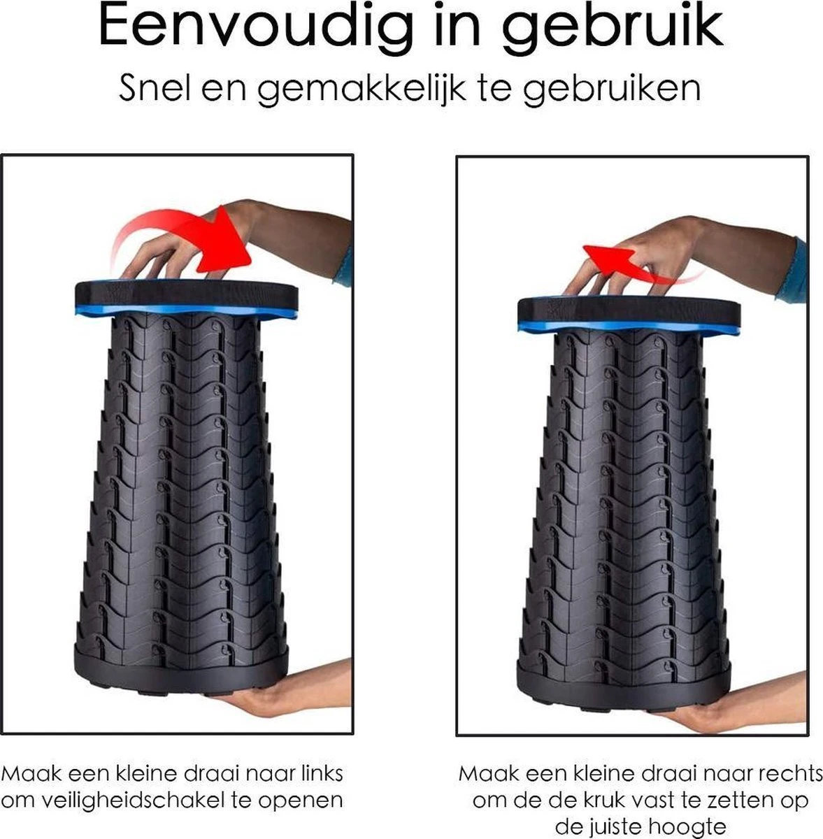 Kampeerkruk - Uitschuifbare Kruk - Military / Groen - Tot 120 Kg - Travel Stool - INCLUSIEF OPBERGZAK - Opvouwbare Campingkruk - Inklapbaar Krukje - Telescopische Kruk - Camping - Outdoor 2 Kampeerkruk - Uitschuifbare Kruk - Military / Groen - Tot 120 Kg - Travel Stool - INCLUSIEF OPBERGZAK - Opvouwbare Campingkruk - Inklapbaar Krukje - Telescopische Kruk - Camping - Outdoor - Afbeelding 2