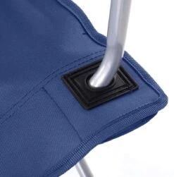 Set Van 2 Opvouwbare Campingstoelen, Klapstoelen Voor Buiten, Comfortabel, Met Armleuningen En Bekerhouders, Stabiel Frame, Draagvermogen 120 Kg - Blauw -Campingwinkel 1183x1200