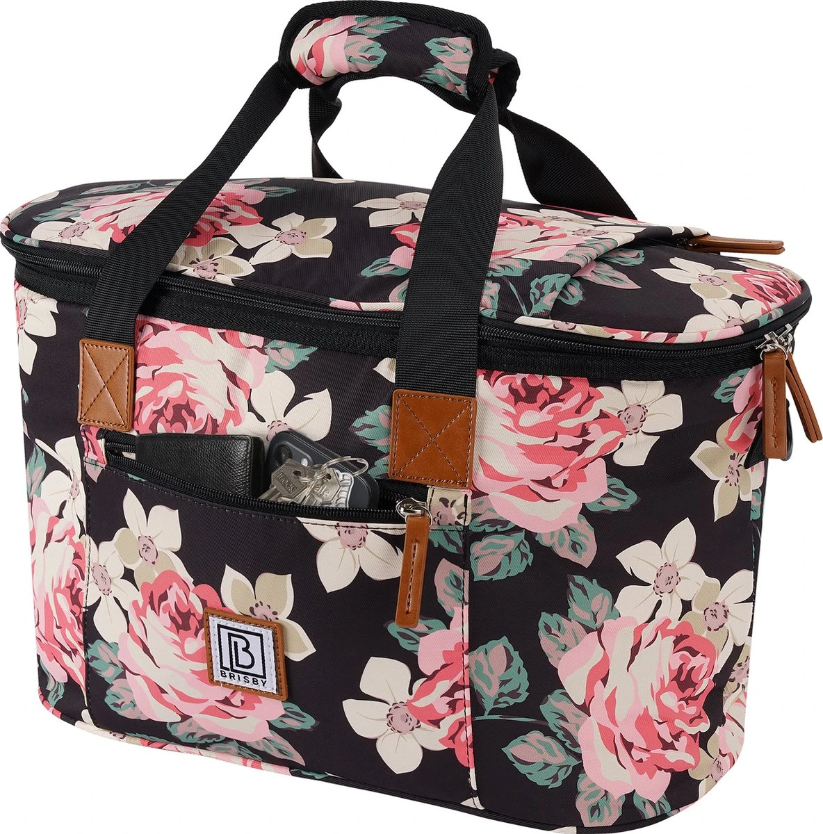 Brisby 4 Laags Geïsoleerde Koeltas - Boodschappentas 21 Liter - Bloemetjes 2 Brisby 4 Laags Geïsoleerde Koeltas - Boodschappentas 21 Liter - Bloemetjes - Afbeelding 2