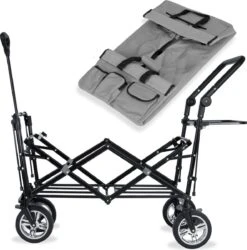 Rijoka Luxe Opvouwbare Bolderkar/Bolderwagen | Met Dakje En Draagtas | Marine Blauw -Campingwinkel 1186x1200 3