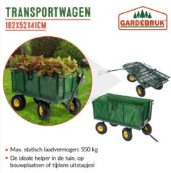 Gardebruk Bolderkar Binnenzeil - Belastbaar Tot 550 Kg – Groen -Campingwinkel 1188x1200 10