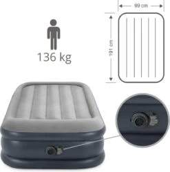 Intex Luchtbed - 1-Persoons - 99 X 191 X 42 Cm - Grijs - Met Pomp, Hoeslaken Zwart En Reparatieset 14 Intex Luchtbed - 1-Persoons - 99 X 191 X 42 Cm - Grijs - Met Pomp, Hoeslaken Zwart En Reparatieset -Campingwinkel 1189x1200