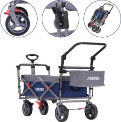 AREBOS Premium Steekwagen Met Dak Opvouwbare Tuinkar Handkar Bolderkar Blauw / Grijs 18 AREBOS Premium Steekwagen Met Dak Opvouwbare Tuinkar Handkar Bolderkar Blauw / Grijs -Campingwinkel 1191x1200 5