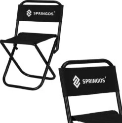 Springos Campingstoel | Kampeerstoel | Vouwstoel | Klapstoel | Zwart -Campingwinkel 1192x1200 1