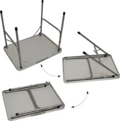 Alu Campingtafel 70x55cm - Inklapbbar Kampeertafel - Picknicktafel Licht Vouwtafel Klaptafel Grijs -Campingwinkel 1192x1200 3