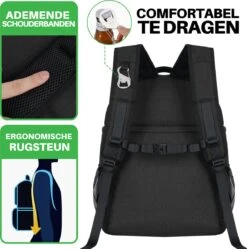Brisby 4 Laags Geïsoleerde Koeltas Rugzak - 25 Liter - Met Handige Vakken Voor Bestek En Essentials - Waterafstotend Materiaal - Zwart -Campingwinkel 1192x1200 9
