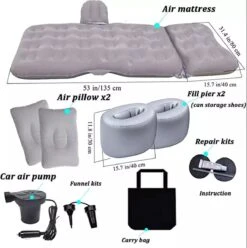 Sophie's Planet® - Auto Luchtbed Met Kussens En Pomp (Grijs) - Auto Matras - Achterbank Matras - Autobed - Car Matress - Comfortabel In De Auto Slapen -Campingwinkel 1196x1200 1