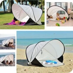 Deryan Luxe Pop Up Strandtent XXL - Anti-UV 50+ - Cream -Campingwinkel 1196x1200 5