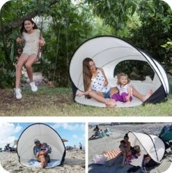 Deryan Luxe Pop Up Strandtent XXL - Anti-UV 50+ - Cream -Campingwinkel 1196x1200 7
