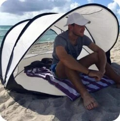 Deryan Luxe Pop Up Strandtent XXL - Anti-UV 50+ - Cream -Campingwinkel 1196x1200 9