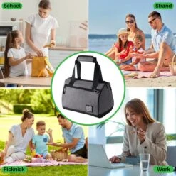 Brisby 4 Laags Geïsoleerde Koeltas - Lunchtas 10 Liter - Donkergrijs -Campingwinkel 1197x1200 45