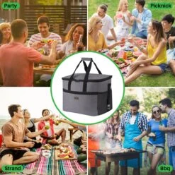 Packaway 4 Laags Geïsoleerde Koeltas - Lunchtas 40 Liter - Grijs -Campingwinkel 1197x1200 46