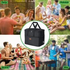 Packaway 4 Laags Geïsoleerde Koeltas - Lunchtas 40 Liter - Zwart -Campingwinkel 1197x1200 52
