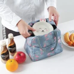 Koeltas - Lunchtas - Volwassenen En Kinderen - Compact & Handig: Zomer - Picknick -School - Lunch - Werk - Grijs Flamingo -Campingwinkel 1198x1200 20