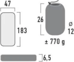 High Peak Tulsa Slaapmat - Donkergrijs -Campingwinkel 1200x1000 8