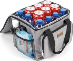 Packaway 4 Laags Geïsoleerde Koeltas - Lunchtas 15 Liter - Grijs -Campingwinkel 1200x1006