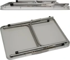 Alu Campingtafel 70x55cm - Inklapbbar Kampeertafel - Picknicktafel Licht Vouwtafel Klaptafel Grijs -Campingwinkel 1200x1024