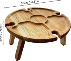 Merkloos Opvouwbare Draagbare Picknicktafel, Outdoor Opvouwbare Lichtgewicht Kampeertafel 30,5 Cm Kleine Houten Wijnpicknicktafel Voor Feest, Strand, Tuin, Camping, Barbecue, Reizen -Campingwinkel 1200x1027