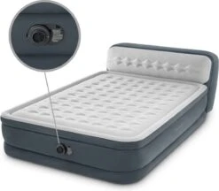 Intex 64448 - Queen Deluxe Ultra-Plush Zelfopblazend 2-persoons Luchtbed Met Hoofdboord (203x152x46cm) -Campingwinkel 1200x1049