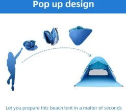 IGOODS Pop-up Tent - 2/3-Persoons - Blauw -Campingwinkel 1200x1059 3