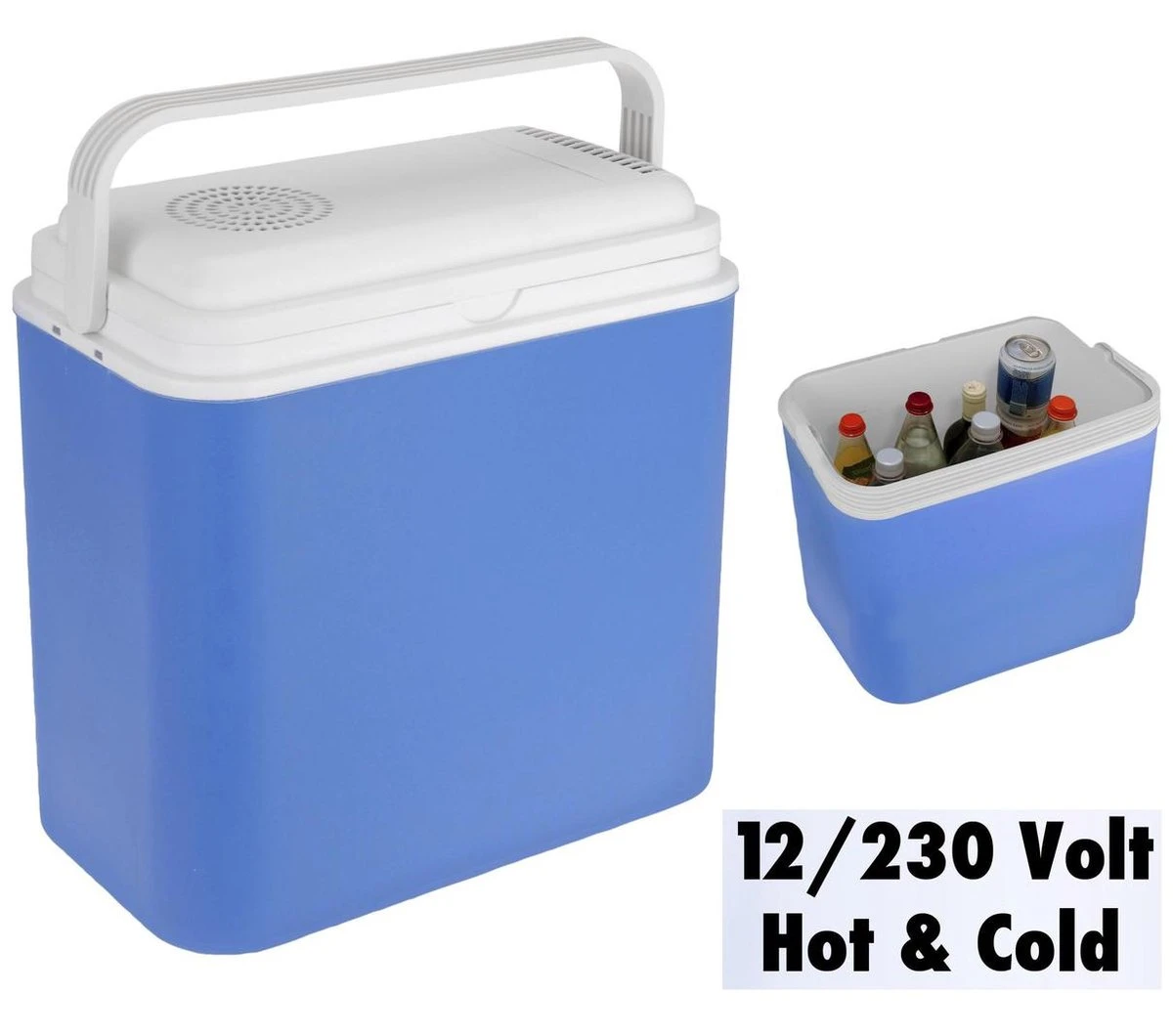 Excellent Cool Solutions - Draagbare Koelbox - Met Verwarm Functie - Blauw/wit - 24 Liter - 12V & 230V 4 Excellent Cool Solutions - Draagbare Koelbox - Met Verwarm Functie - Blauw/wit - 24 Liter - 12V & 230V - Afbeelding 4