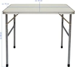 Alu Campingtafel 70x55cm - Inklapbbar Kampeertafel - Picknicktafel Licht Vouwtafel Klaptafel Grijs -Campingwinkel 1200x1072 1