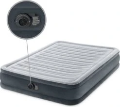 Intex Luchtbed - Twijfelaar - 137 X 191 X 33 Cm - Grijs - Met Ingebouwde Pomp, Hoeslaken Antraciet En Reparatieset 14 Intex Luchtbed - Twijfelaar - 137 X 191 X 33 Cm - Grijs - Met Ingebouwde Pomp, Hoeslaken Antraciet En Reparatieset -Campingwinkel 1200x1073