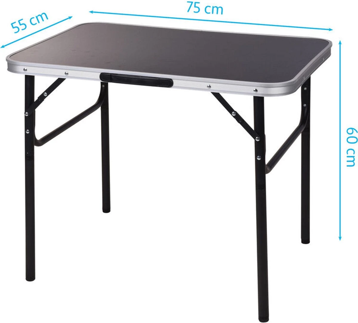 Redcliffs Campingtafel Zwart - 75 X 55 X 25/60cm 2 Redcliffs Campingtafel Zwart - 75 X 55 X 25/60cm - Afbeelding 2