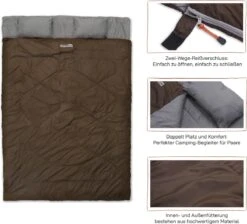Where Tomorrow Double Slaapzak 220 X 150 Cm Diverse Kleuren - Bruin -Campingwinkel 1200x1090 4