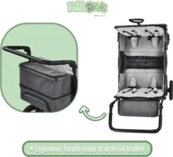 FableKids LEO X4Plus Opvouwbare Wagen Met Dak Fossil Grey -Campingwinkel 1200x1091 3