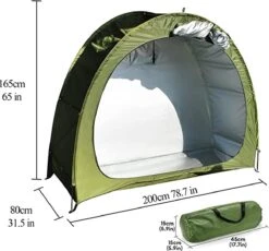 Merkloos Fietstent, Beschermhoes Fietsenschuur, Tent Voor Camping In De Open Lucht-groen 200*80*165CM -Campingwinkel 1200x1118 6