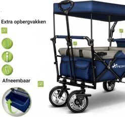 Tresko- Bolderkar, Grijs, Opvouwbaar, Met Dakje, Geschikt Tot 80 Kg - Bolderwagen - Kinderenvervoer - Bolderkarren - Tuinkar - Kinderwagen 13 Tresko- Bolderkar, Grijs, Opvouwbaar, Met Dakje, Geschikt Tot 80 Kg - Bolderwagen - Kinderenvervoer - Bolderkarren - Tuinkar - Kinderwagen -Campingwinkel 1200x1124 4