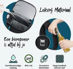 Sunflake Koelrugzak - Lunchtas - Koeltas Backpack Voor Dames & Heren - Zwart -Campingwinkel 1200x1127 2