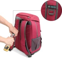 Tourit - Koeltas Rugzak (25L) - Geschikt Voor 21 Blikjes - Lunchtas Voor Dames En Heren - Rood 12 Tourit - Koeltas Rugzak (25L) - Geschikt Voor 21 Blikjes - Lunchtas Voor Dames En Heren - Rood -Campingwinkel 1200x1131 4