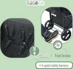 FableKids LEO X4Lite Opvouwbare Handkar Met Dak Onyx Zwart -Campingwinkel 1200x1134 10