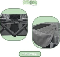 FableKids LEO X4Plus Opvouwbare Wagen Met Dak Fossil Grey -Campingwinkel 1200x1134 7