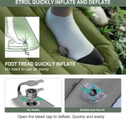 ETROL Camping Slaapmat-2-in-1 Zelfopblazende Kampeermat Met Kussen (78"x 28"), Lichtgewicht, Dik 4"compact Kussen, Geschikt Voor Zelfrijdende Reizen, Lekvrije, Waterdichte Tent -Campingwinkel 1200x1135 1