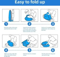 IGOODS Pop-up Tent - 2/3-Persoons - Blauw -Campingwinkel 1200x1137 4