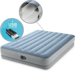 Intex Mid-Rise Comfort - Luchtbed - 2-Persoons - 152x203x36 Cm (BxLxH) - Blauw/Grijs - Met FastFill USB Pomp -Campingwinkel 1200x1139 1