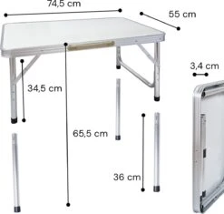 Liivo Aluminium Inklapbare Tafel - Campeertafel 75x55x60cm -Campingwinkel 1200x1142 2